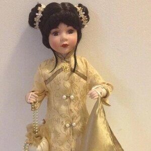"MING" Asian Porcelain 19" Collectors Doll